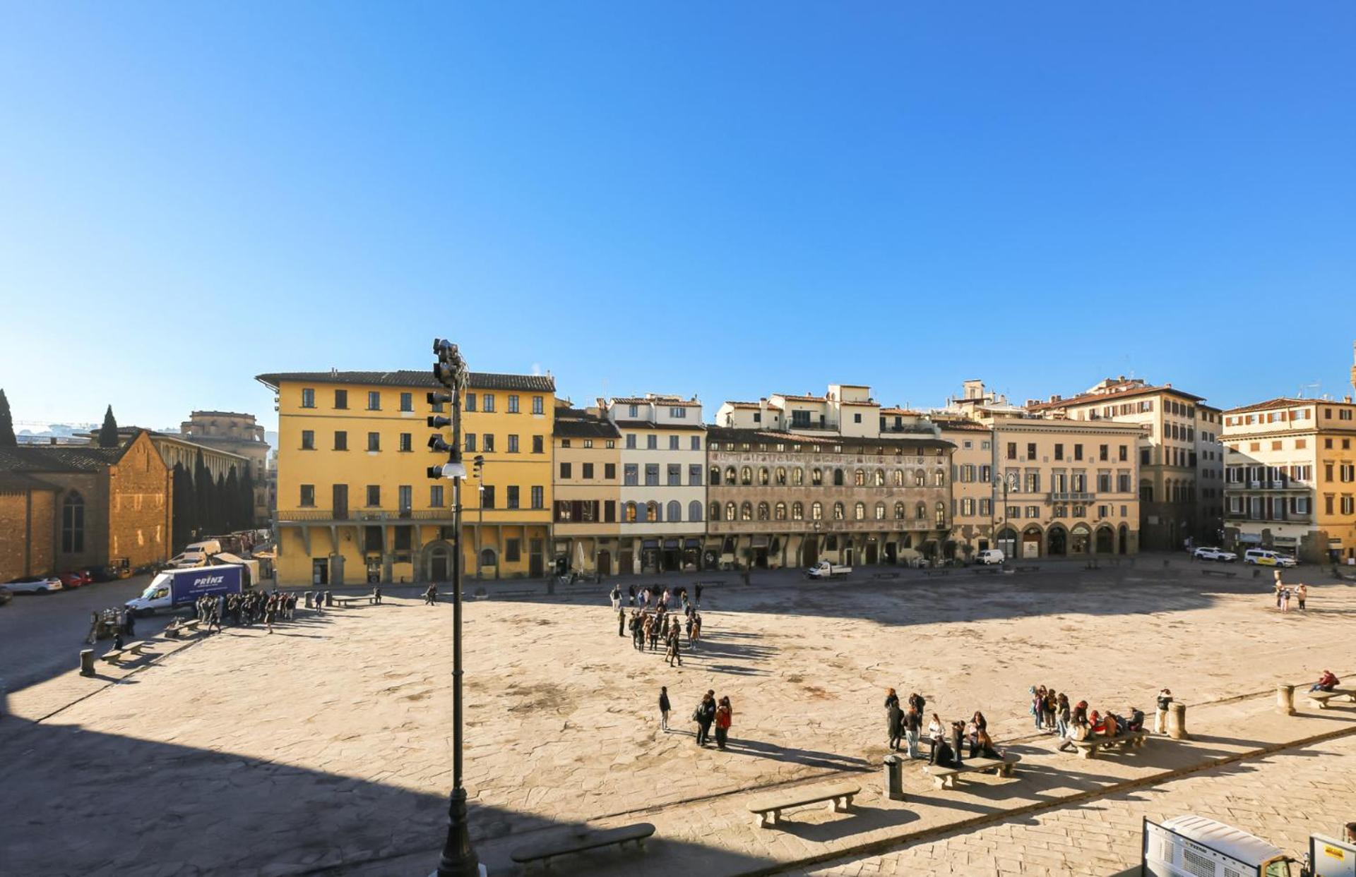 Florence- Dante's View-piazza Santa Croce In The Heart Of * Florence