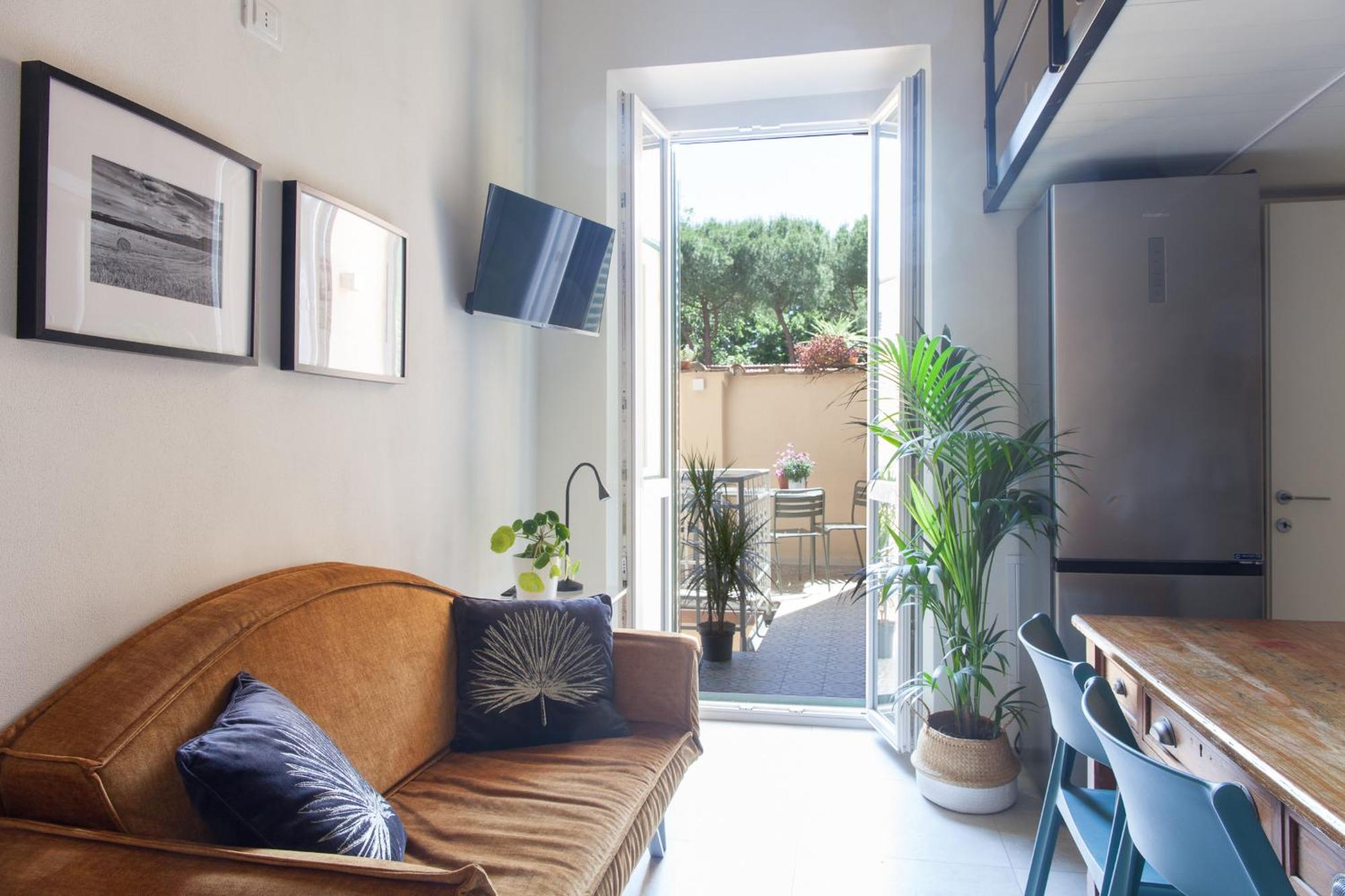 Bright Terrace Loft In Center Florence